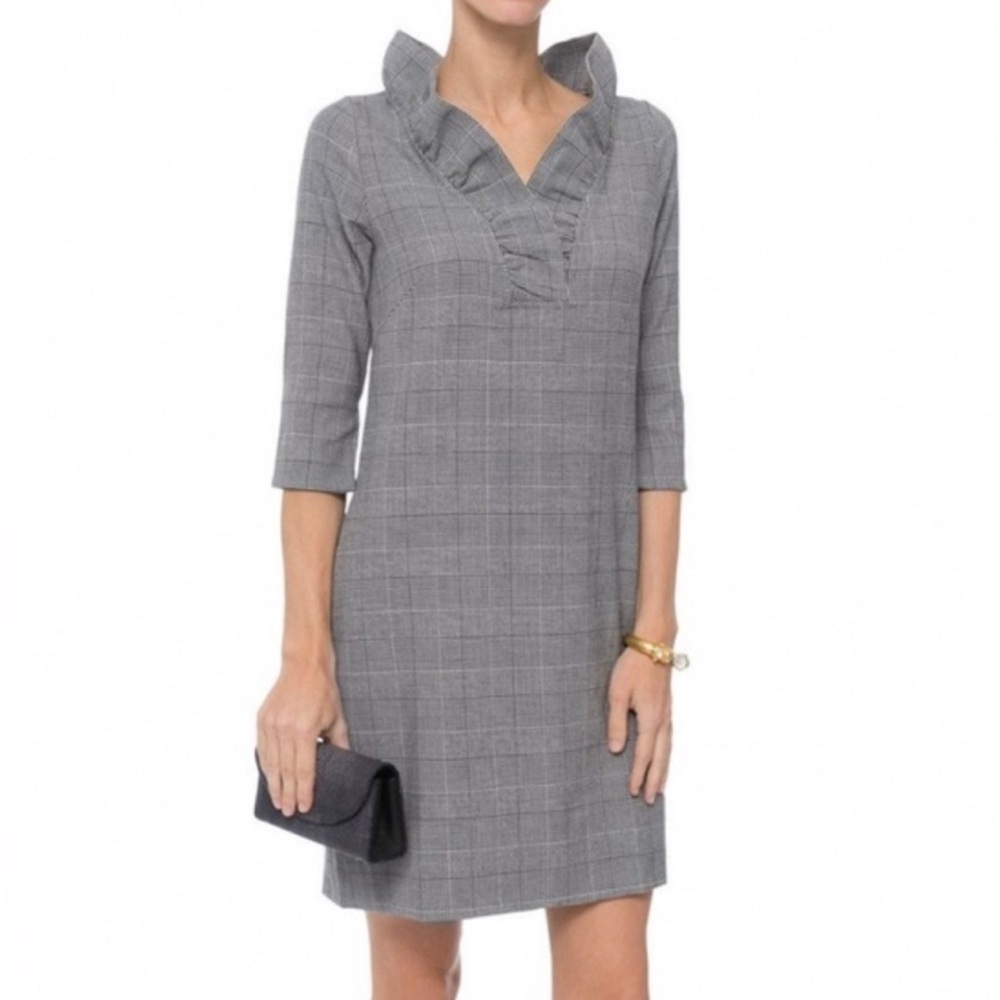 Gretchen Scott Designs Wall Streeter Jersey Ruffneck Dress Small